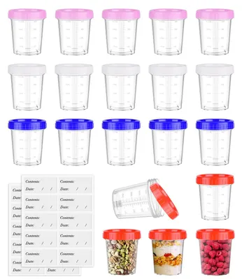 Produktbild von Kleine Plastikdosen mit Deckel - 120ml Mini Behälter - 20 Stück