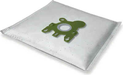 A vacuum cleaner bag is shown on a white background.