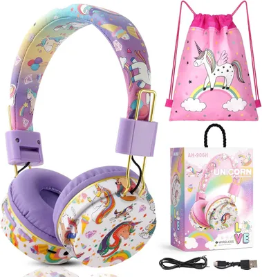 Produktbild von Kopfhörer Kinder, Kinderkopfhörer Bluetooth, Mädchen Katzenohr Kopfhörer Over-Ear mit LED-licht Faltbare Stereo Kopfhörer Kabellose, Kopfhörer Kinder