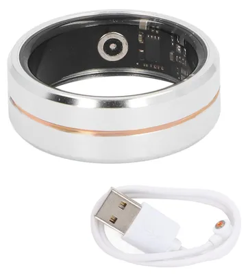 Image de Smart Ring Health Tracker IP68 Podomètre portable étanche 15 jours d'autonomie Sommeil Fitness Gold Center Taille 12