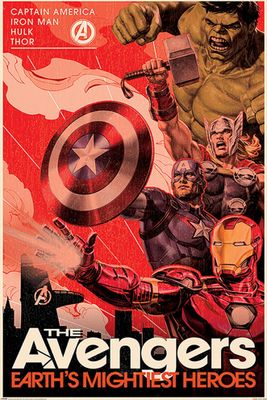 Pyramída Avengers Golden Age Hero Propagandistický plagát 61x91,5cm.