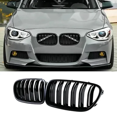 Zdjęcie produktu dla Grille przednie do BMW serii 1 F20 F21, czarne, połysk, lata produkcji 2011-2014