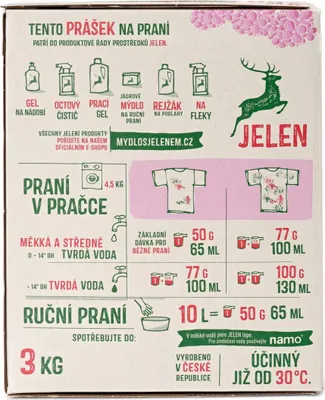 Produktbild von JELEN Waschpulver mit Fliederduft 3 kg (60 Wäschen)
