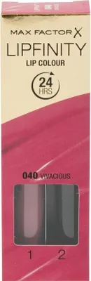 Obrázek produktu pro Max Factor Lipfinity Lip Colour, Růžová, Vivacious, 1 barva/barev, Zbarvení, Hydratující, Lesklý, Tekutina