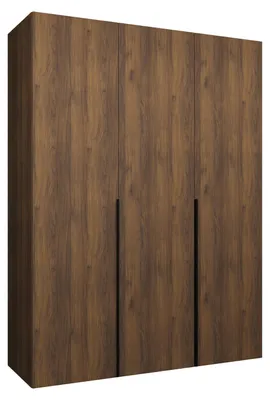 Produktbild von MEBLE KRYSPOL, Kleiderschrank, Schrank 150x202x52, Warmia-Nuss, Griff Schwarz