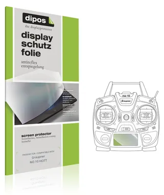 Image de 2x Film de protection d'écran pour Graupner MZ-10 HOTT protecteur antireflet dipos