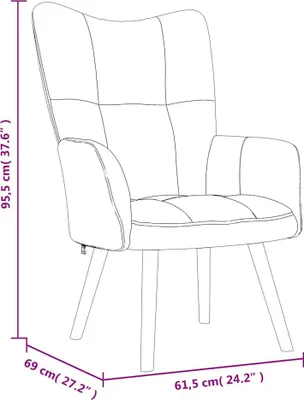 Produktbild von vidaXL Relaxsessel mit Hocker Cremeweiß Samt