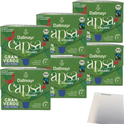 Produktbild von Dallmayr Capsa Lungo Intenso 10 Portionen 6er Pack (6x56g Packung) + usy Block