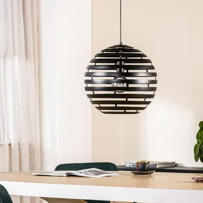 Productafbeelding van Furntastik Lecce hanglamp, 40 cm, zwart