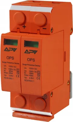 Produktbild von Überspannungsableiter B+C (T1+T2) 2-polig für 1000V DC 40kA PV Photovoltaik DIN-Schienenmontage