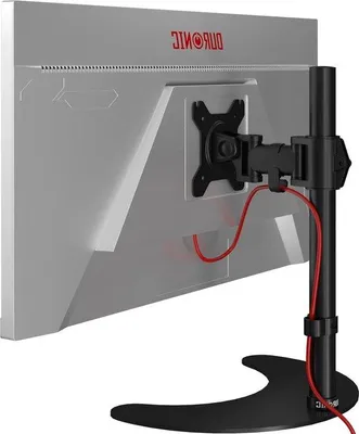 Immagine prodotto di Supporto per monitor singolo da tavolo, in acciaio, con braccio regolabile in altezza, per monitor da 13" a 27"