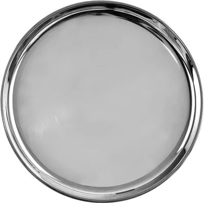 Produktbild von Stahltablett Küchentablett Teller Servierplatte rund 28 cm