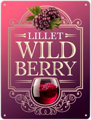 Produktbild von LILLET WILD BERRY Metallschild XL in 21x28 cm