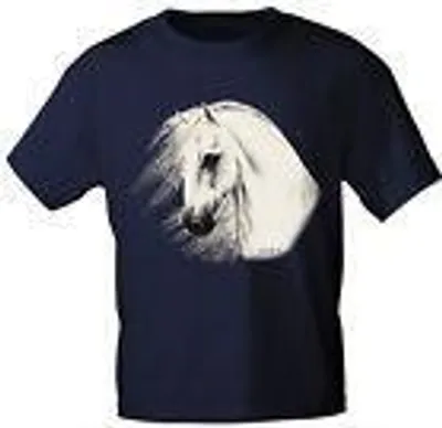 Produktbild von Kinder T-Shirt mit hochwertigem Pferdemotiv - Iberer - 08146 dunkelblau - ©Kollektion Bötzel - Gr. 110-164 Größe - 134/146