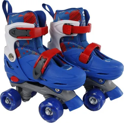 Image de Kids Globe Rollschuhe blau/rot Größe 27-30 verstellbar, mit zwei Schnallen