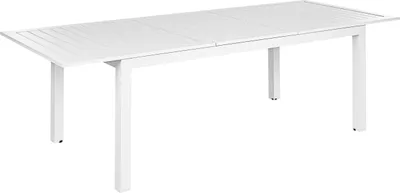 Zdjęcie produktu dla BELIANI Stół ogrodowy rozkładany biały aluminium 180/240 x 90 cm meble ogrodowe