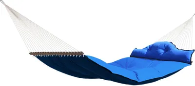 Produktbild von Stabhängematte  hellblau/dunkelblau - gesteppt Olefin