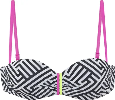 Produktbild von Buffalo Bügel-Bandeau-Bikini-Top Gioletta schwarz-weiß Größe 44 Cup D