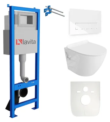Produktbild von LAVITA WC-Set SALTO LAV 101 LAV 200.3.1 spülrandlos Weiß