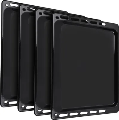 Produktbild von Backblech Set 4x Whirlpool Bauknecht 481241838128 Kuchenblech für Backofen Herd