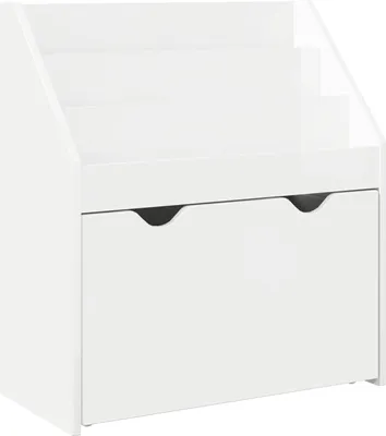 Produktbild von Kinderregal Hochglanz Weiß 60 x 29,5 x 69 cm Holzwerkstoff