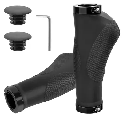 Obrázok produktu pre Ergonomické, protišmykové riadidlá na bicykel, 130 mm, čierna farba