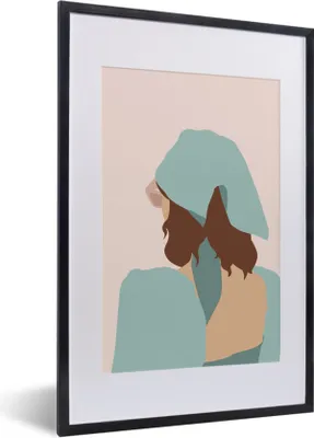 Produktbild von MuchoWow® Gerahmtes Poster Sommer - Frauen - Kleidung 40x60 cm - Poster mit Schwarzem Bilderrahmen Wandposter Rahmen Foto Bilder - Poster in Rahmen