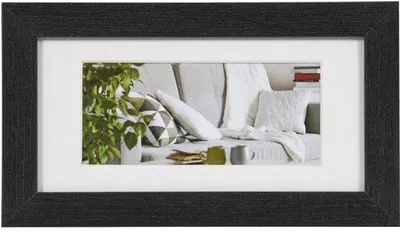 Obrázek produktu pro Henzo – moderní fotorámeček 10 x 20 cm, černý, s paspartou 7 x 15 cm