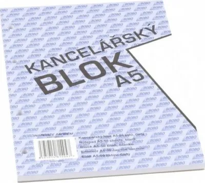 Obrázek produktu pro Kancelářský blok A5, čistý, 50 listů
