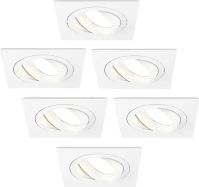 Produktbild von Ledvion 6er Set LED Einbaustrahler Weiss 3W dimmbar Warmweiss
