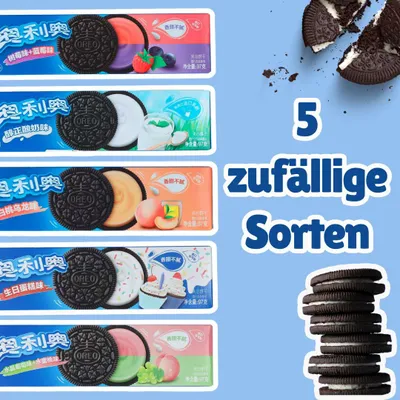 Produktbild von Oreo Cookies Chinesische Version – 5 zufällige Sorten pro Packung    +Heartforcards Versandschutz