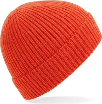 Produktbild von Beechfield B380 | Engineered Knit Ribbed Beanie - Farbe: Fire Red - Größe: One Size