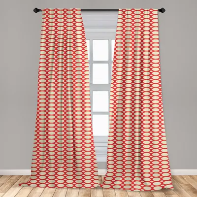 Obrázek produktu pro Abakuhaus, závěsy na okna, motiv teček, sada 2 kusů, rozměry 150 x 175 cm