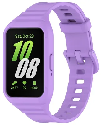 Produktbild von Für Samsung Galaxy Fit 3 TPU Uhrenarmband mit integriertem Gehäuse Ersatz Armband Lila