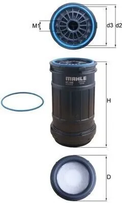 Produktbild von Kraftstofffilter MAHLE KC 648D passend für MERCEDES-BENZ Citaro (O 530) Anschraubfilter