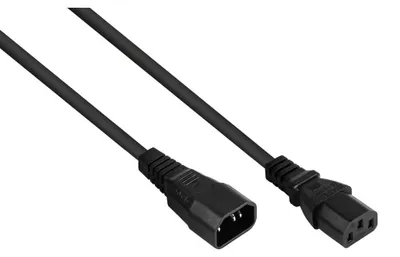 Produktbild von kabelmeister Kaltgeräteverläng. Stecker C14/C13 schw. 0,5m