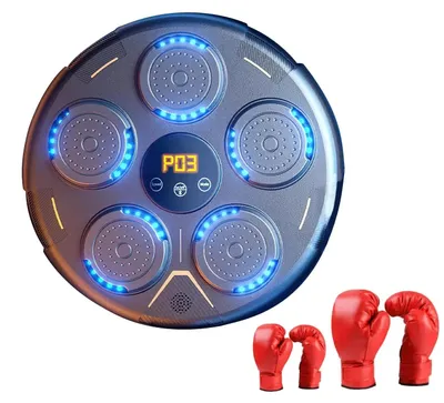 Zdjęcie produktu dla Inteligentna maszyna do boksu z funkcją odtwarzania muzyki - Maszyna do boksu - Muzyka - Bluetooth - Worki do boksu - Piłki do boksu - W zestawie rękawice bokserskie