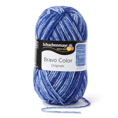 Image de Schachenmayr Bravo Color, 50g Royal Denim fils à tricoter main