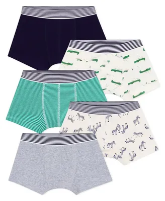Immagine prodotto di Petit Bateau, confezione da 5 boxer per bambini, multicolore, taglia 12 anni