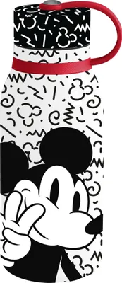 Immagine prodotto di Tataway Disney Mickey Mouse 330 ml borraccia in acciaio per bambini, senza BPA, lavabile e riutilizzabile, con tappo a vite
