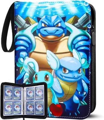 Produktbild von Sammelkarten Album,Card Binder 50 Seiten 400 Karten Kapazität Tragbar Wasserdicht PU,Geschenk für Kinder Jungen Mädchen Karten Sammelalbum
