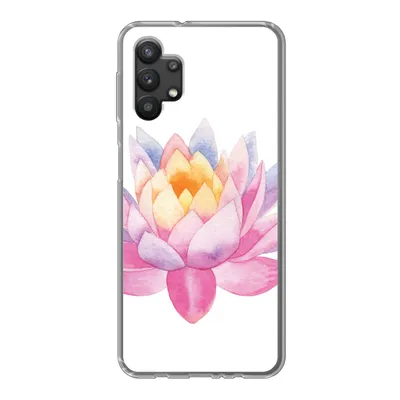 Produktbild von MuchoWow® Handyhülle Schutzhülle Hülle für Samsung Galaxy A32 5G Aquarell - Blume - Seerose Silikon Softcase Handy Hülle - Softcase