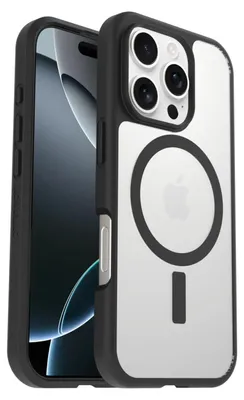 Zdjęcie produktu dla OtterBox React MagSafe Apple iPhone 16 Pro - przezroczysty/czarny