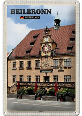 Produktbild von Blechschild Städte Heilbronn Rathaus Altstadt 20x30cm