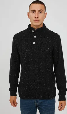 Produktbild von INDICODE IDBenat Herren Strickpullover Troyer Grobstrick Pullover mit Stehkragen