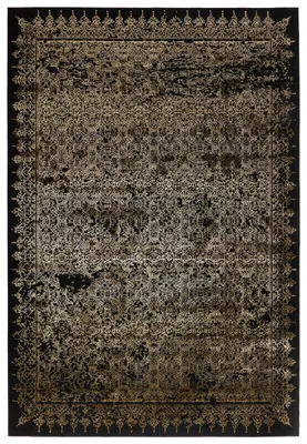 Zdjęcie produktu dla Dywan grece ornament czarno-złoty - kształt: prostokątny, kolor: czarny, prostokątny: 160x230 cm