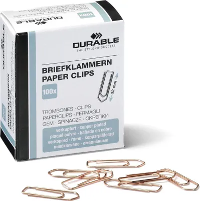 Produktbild von DURABLE Briefklammern 32mm verkupfert 100 St. 120824