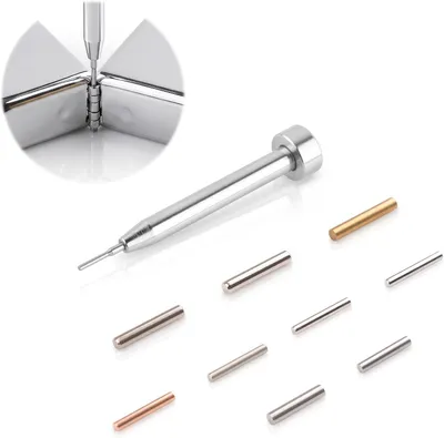 Productafbeelding van Scharnierpennen met 1 x slagstift voor Zippo aanstekers reserveonderdelen reparatie DIY accessoireset - Set van 9