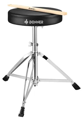 Produktbild von Drumhocker Drumstuhl Schlagzeughocker - Höhenverstellbar - Rutschfest - Dreibein - Aluminium