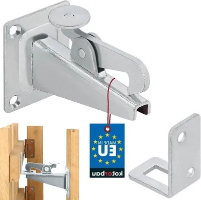 Produktbild von Schlösserwandmontage silberfarbig schrägspiegel deurbuffer stahl robust massiv